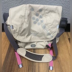 Osprey Flap Jill Mini Crossbody Messenger Bag Tan Women’s Hiking Travel Satchel